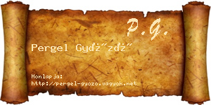 Pergel Győző névjegykártya